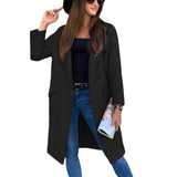 Mia | Trenchcoat Damen Eleganter Doppelreihiger Mantel mit Reverskragen – Schwarz