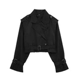 Trenchcoat Damen Kurz – Schwarz
