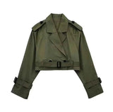 Trenchcoat Damen Kurz – Grün