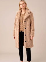 Clara | Trenchcoat Damen Oversized Langer Plüsch Mantel – Beige