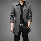 Trenchcoat Für Herren – Grau