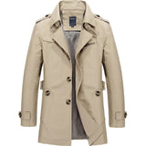 Trenchcoat Herren Klassisch mit Reverskragen – Beige