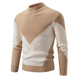Heinrich | Herren Langarm-Pullover mit Geometrischem Muster – Beiger Diamant