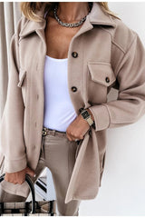 Übergangsjacke Hemdjacke – Beige