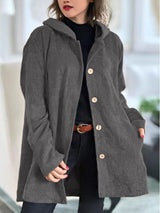 Übergangsjacke Damen mit Kapuze – Grau