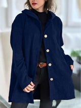 Übergangsjacke Damen mit Kapuze – Marineblau