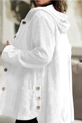 Übergangsjacke Damen mit Kapuze – Weiß