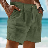 Benjamin | Herren Casual Shorts mit Kordelzug und Taschen – Grün