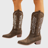 Valdis | Damen Weitschaft Cowboystiefel Western – Braun