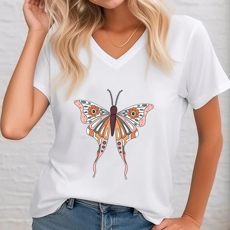 Brumwell® | Bedruckte Bluse mit V-Ausschnitt