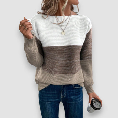Clair | Elegant Dreifarbiger Pullover