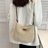 Luciana - Umhängetasche aus Stroh – Beige