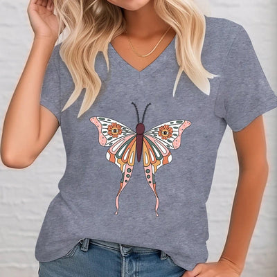 Brumwell® | Bedruckte Bluse mit V-Ausschnitt