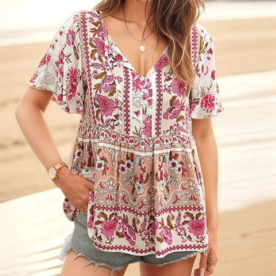 Brumfit® | Bluse mit Boho-Blumen
