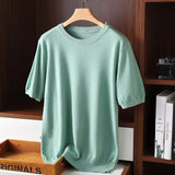 Lea | Klassisches Kaschmirshirt Eleganter Schnitt – Minzgrün