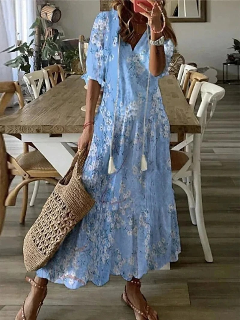 Romie- Lässiges und feminines Boho-Maxikleid für Damen