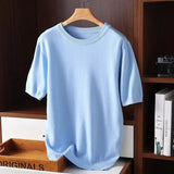 Lea | Klassisches Kaschmirshirt Eleganter Schnitt – Himmelblau