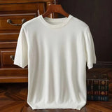 Leon | Giovanni Kaschmir Tee in stilvoller Passform – Weiß