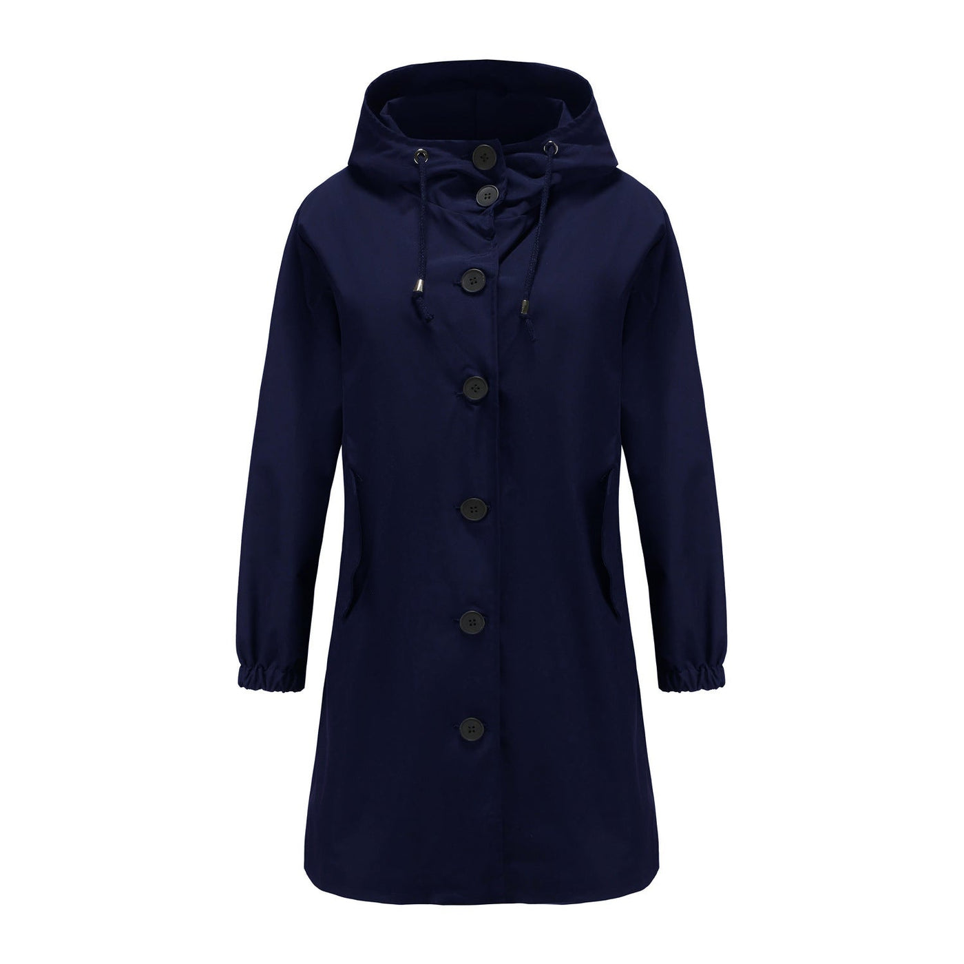 Stylische Wasserdichte Regenjacke mit Knopfleiste und Kapuze für Damen | Ideal für den Winter