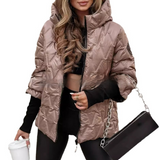 Veldborg | Damen Steppjacke mit Kapuze – Braun