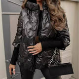 Veldborg | Damen Steppjacke mit Kapuze – Schwarz