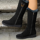 Veldike | Damen Wasserdichte Winterstiefel Wadenhoch – Black