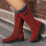 Veldike | Damen Wasserdichte Winterstiefel Wadenhoch – Rot