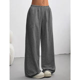 Veldrun | Damen Jogginghose Weites Bein Sweatpants – Dunkelgrau