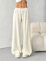 Veldrun | Damen Jogginghose Weites Bein Sweatpants – Weiß