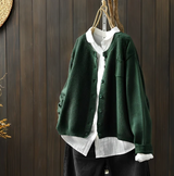 Ella | Modische Strickjacke für lässigen Chic – Grün