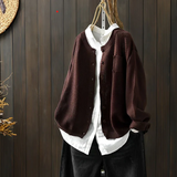 Ella | Modische Strickjacke für lässigen Chic – Braun