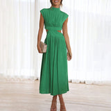 Daniela | Damen Müheloser Stil für Jeden Anlass Kleid – Grün