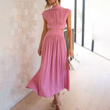 Daniela | Damen Müheloser Stil für Jeden Anlass Kleid – Rosa