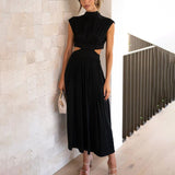 Daniela | Damen Müheloser Stil für Jeden Anlass Kleid – Schwarz