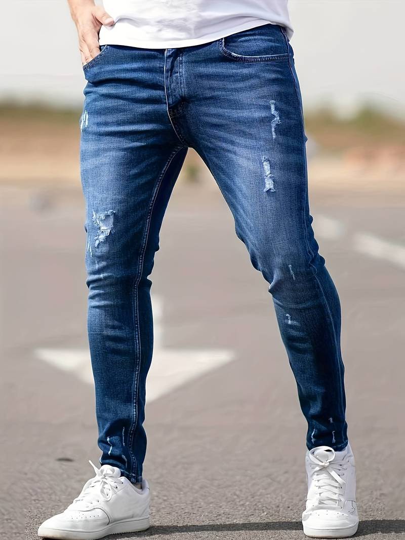 Silas - Vielseitige zerrissene Denim-Jeans