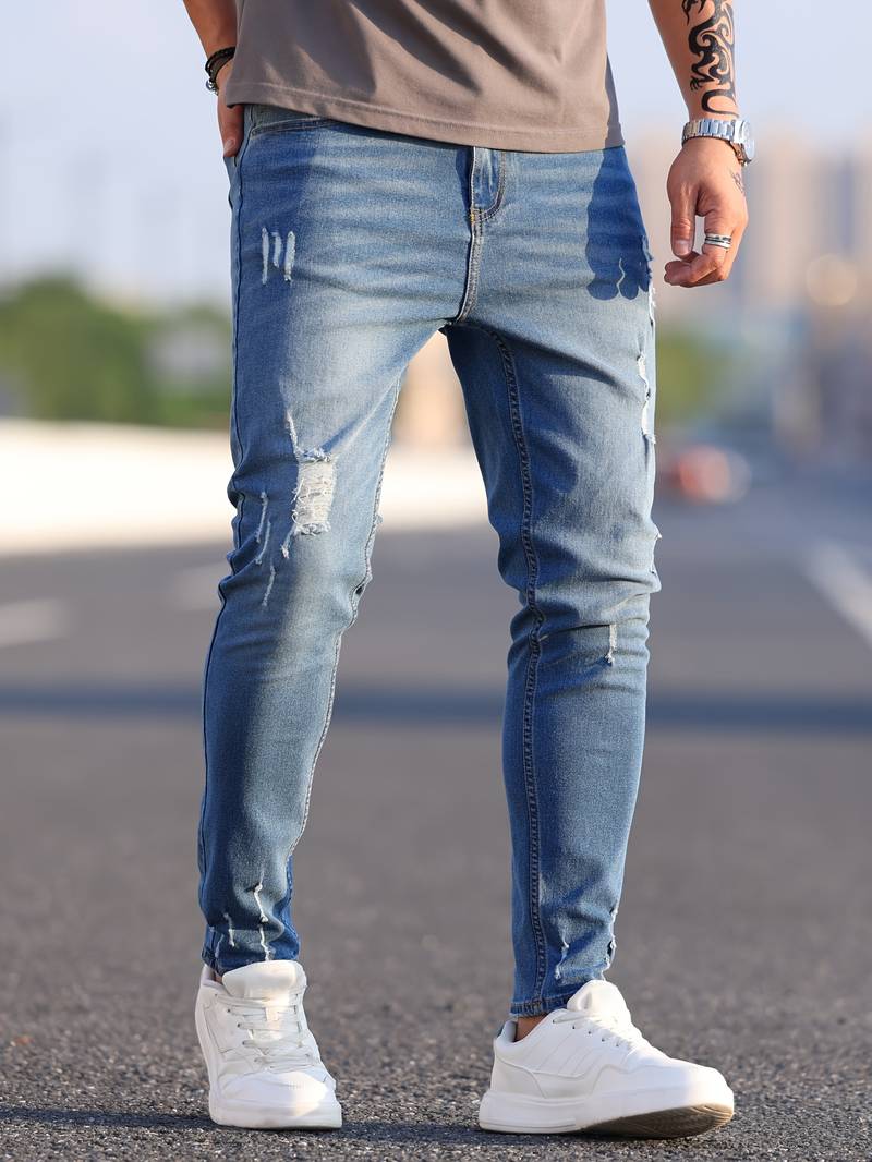 Silas - Vielseitige zerrissene Denim-Jeans