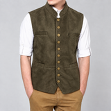Vincent | Herren Trachtenweste mit moderne Design – Grün