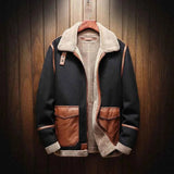 Vintage Jacke Herren – Schwarz - Braun