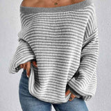 Warme Damen Pullover – Grau