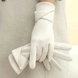 Warme Handschuhe Damen – Weiß