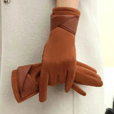 Warme Handschuhe Damen – Karamell