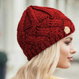 Warme Mütze Damen – Rot