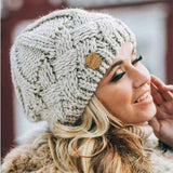Warme Mütze Damen – Beige