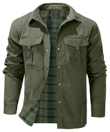Warme Outdoorjacke Herren – Armeegrün