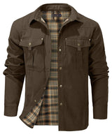Warme Outdoorjacke Herren – Braun