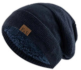 Warme Strickmütze – Dunkelblau