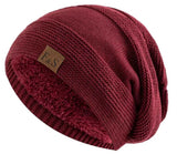 Warme Strickmütze – Rot