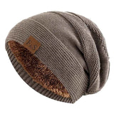 Warme Strickmütze – Khaki