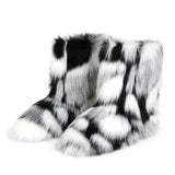 Warme Winterschuhe Damen – Weiß-Schwarz