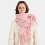 Warmer Winterschal Damen – Rosa